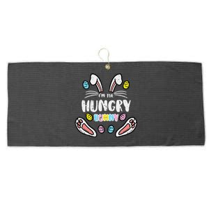 Im Hungry Bunny Funny Easter Matching Family Women Large Microfiber Waffle Golf Towel