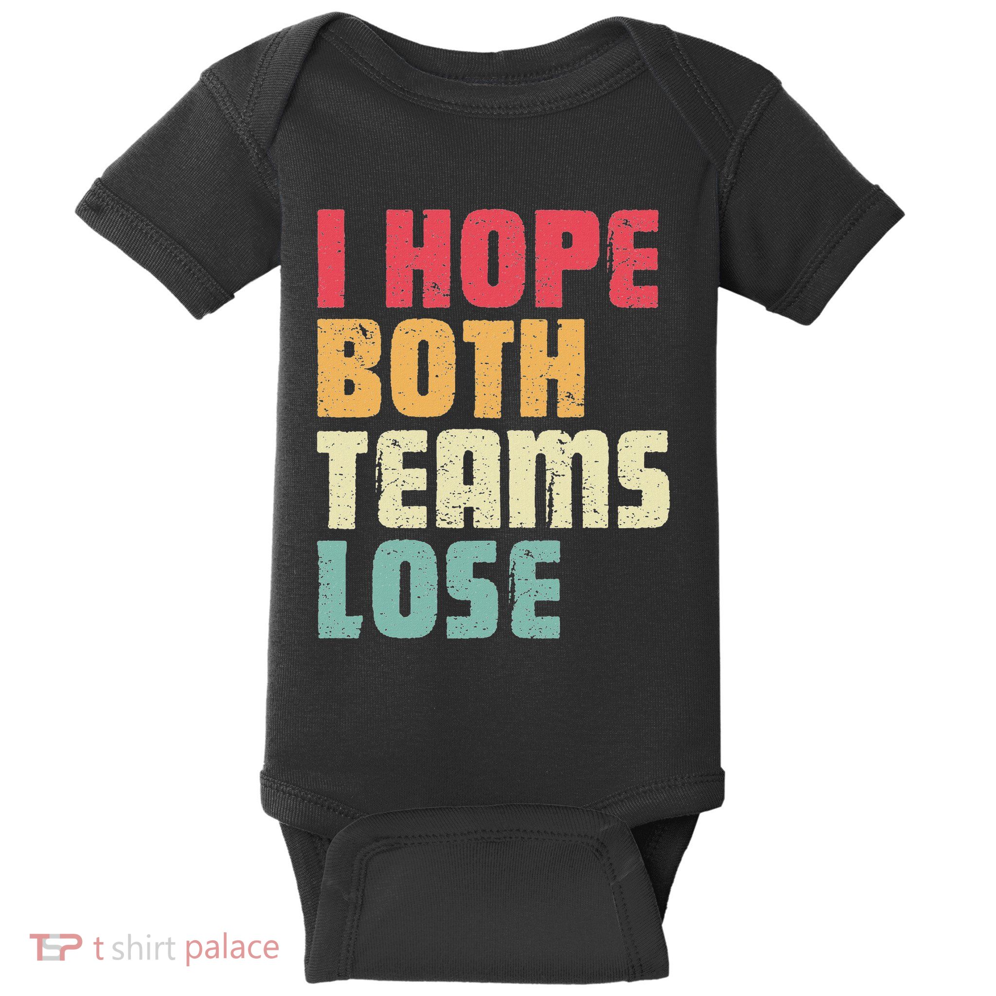 I Hope Both Teams Lose Funny American Football Baby Bodysuit
