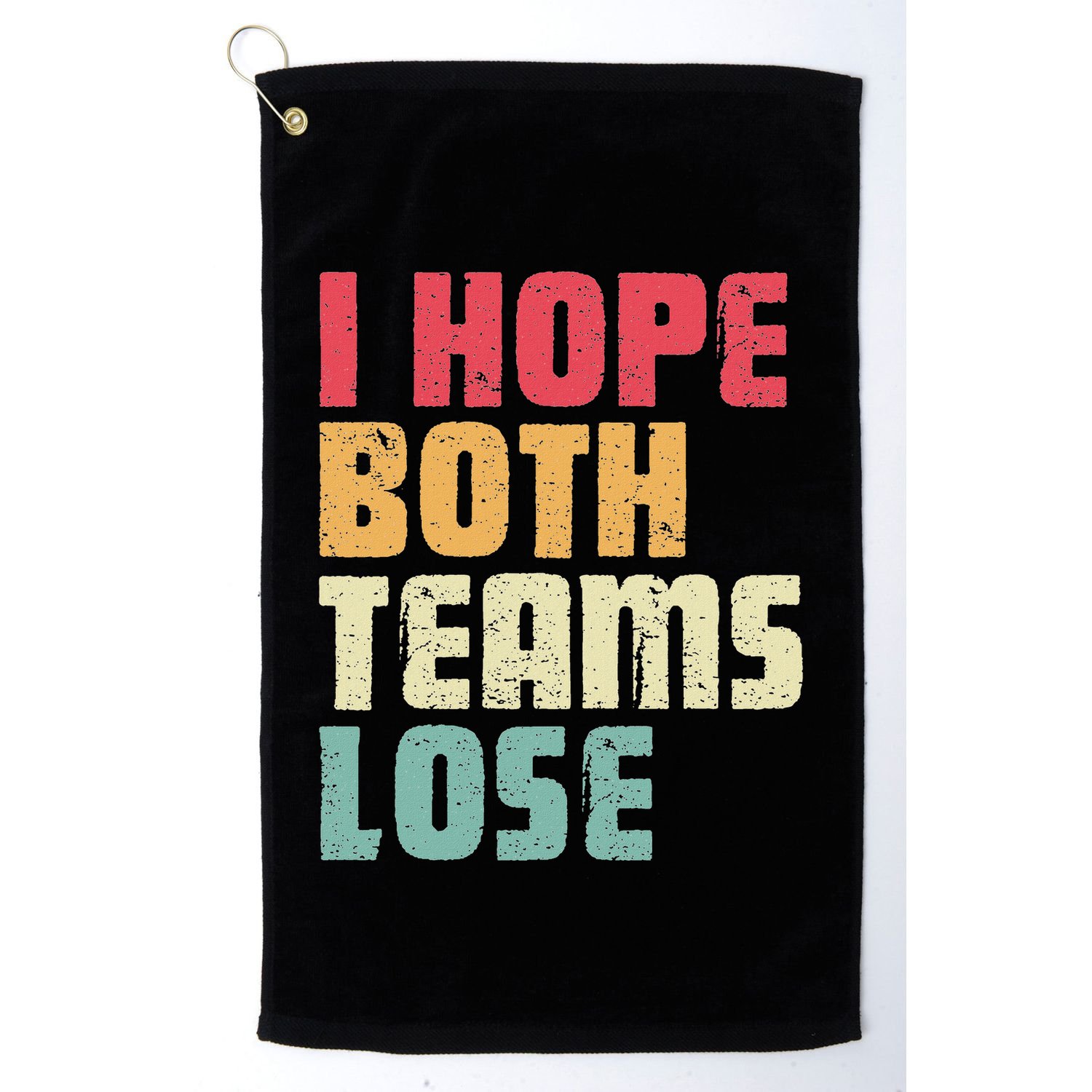I Hope Both Teams Lose Funny American Football Golf Towel
