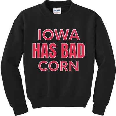 Iowa Has Bad Corn Kids Sweatshirt