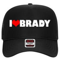 I Heart Brady High Crown Mesh Back Trucker Hat