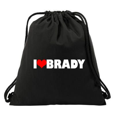 I Heart Brady Drawstring Bag