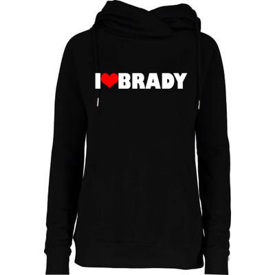 I Heart Brady Womens Funnel Neck Pullover Hood