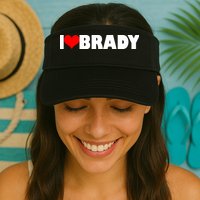 I Heart Brady Visor