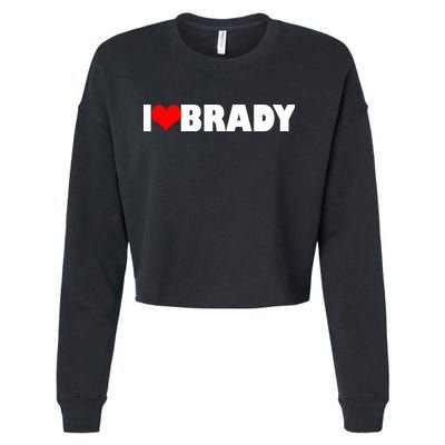I Heart Brady Cropped Pullover Crew