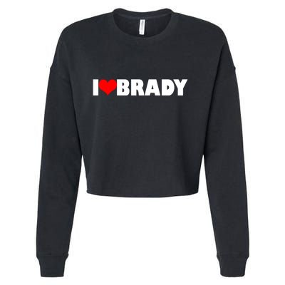 I Heart Brady Cropped Pullover Crew