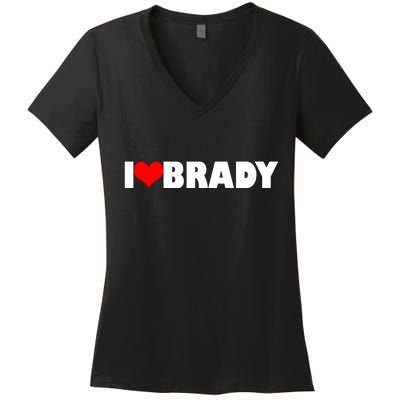 I Heart Brady Women's V-Neck T-Shirt