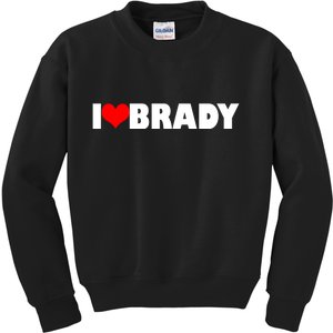 I Heart Brady Kids Sweatshirt