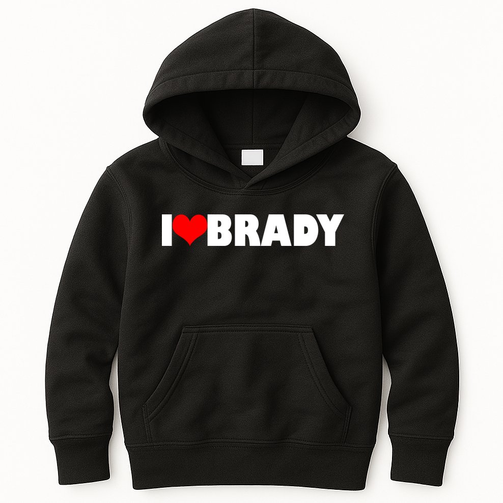 I Heart Brady Kids Hoodie