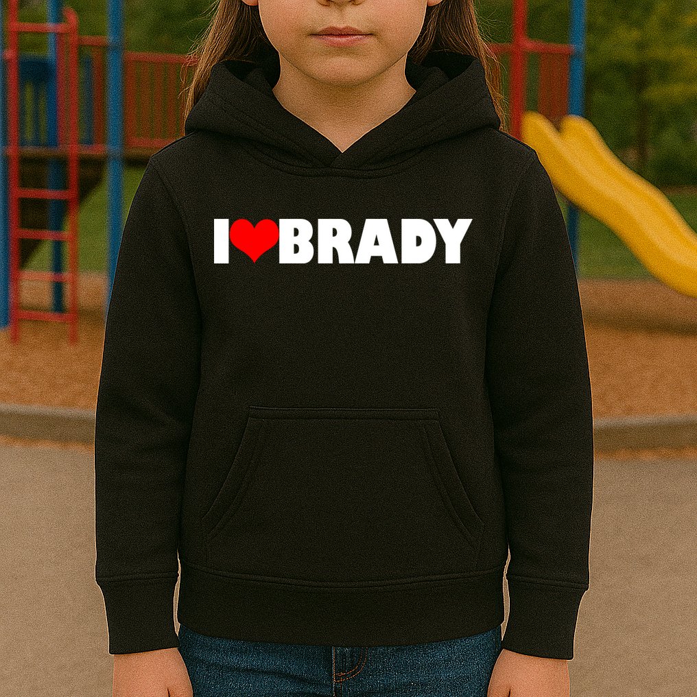 I Heart Brady Kids Hoodie
