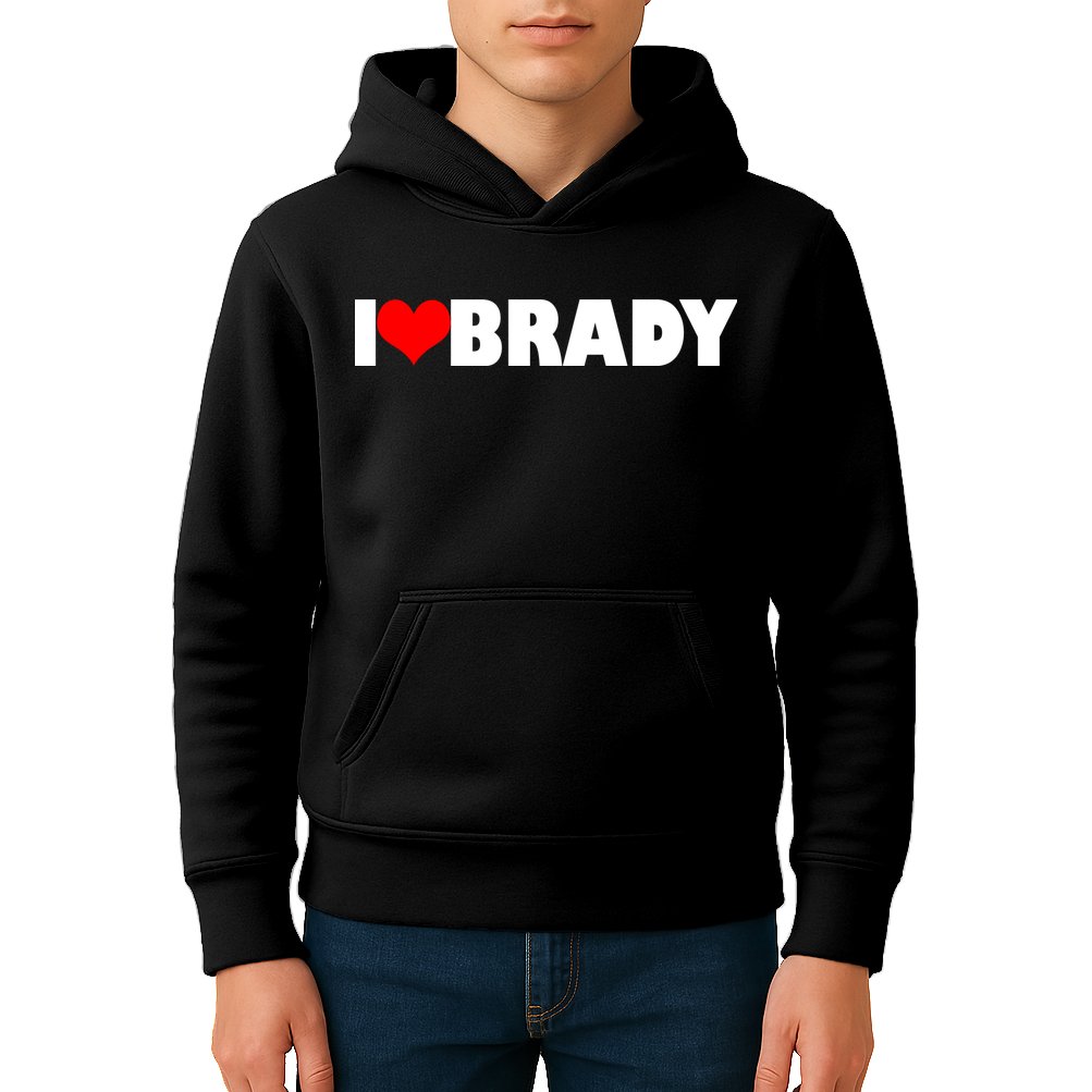 I Heart Brady Kids Hoodie