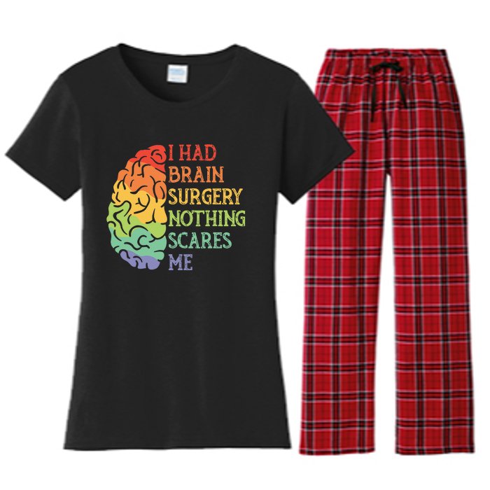 I Had Brain Surgery Nothing Scares Me Survivor Women's Flannel Pajama Set