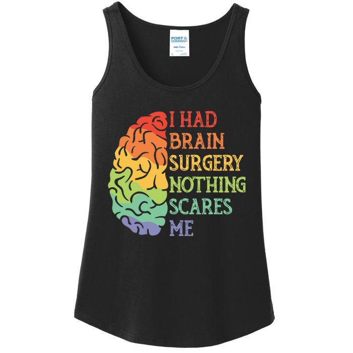 I Had Brain Surgery Nothing Scares Me Survivor Ladies Essential Tank