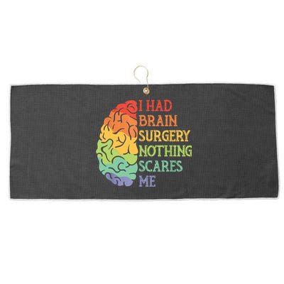 I Had Brain Surgery Nothing Scares Me Large Microfiber Waffle Golf Towel