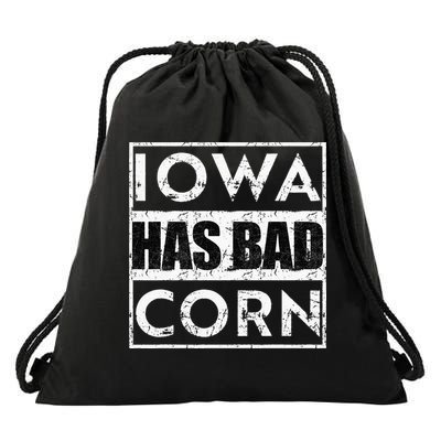Iowa Has Bad Corn Nebraska Better Than Iowa Drawstring Bag