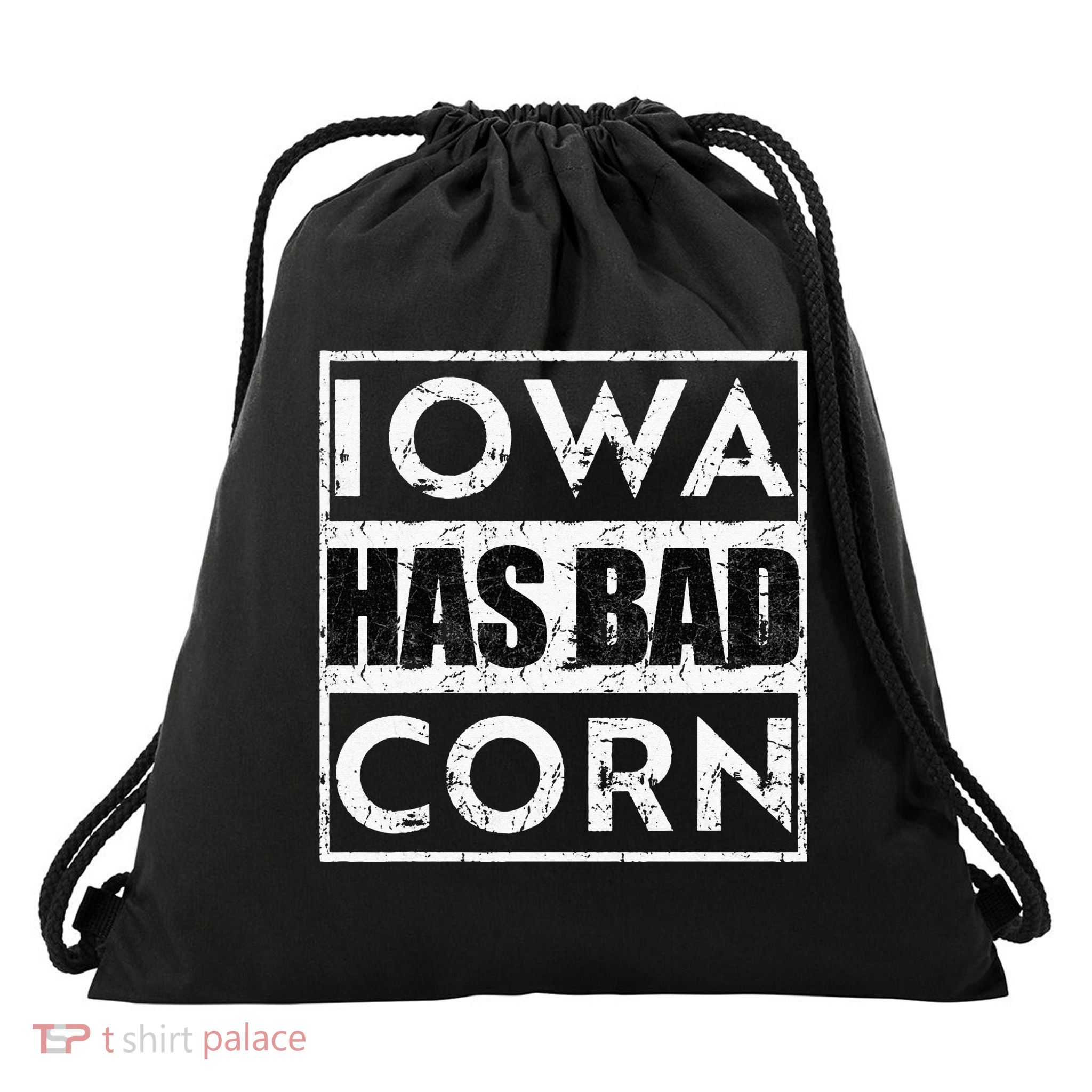Iowa Has Bad Corn Nebraska Better Than Iowa Drawstring Bag