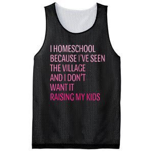 I Homeschool Because I’Ve Seen The Village Homeschool Mom Mesh Reversible Basketball Jersey Tank