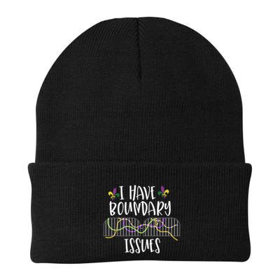 I Have Boundary Issues Mardi Gras Carnival New Orleans Knit Cap Winter Beanie