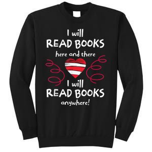 I Heart Books. Book Lovers. Readers. Read More Books Tall Sweatshirt