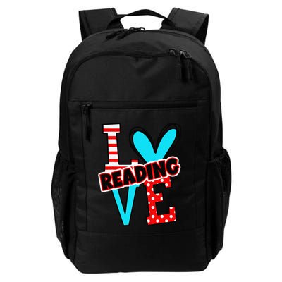 I Heart Books Love Reading Red And White Stripe Animated Cat Daily Commute Backpack