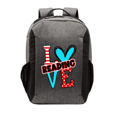I Heart Books Love Reading Red And White Stripe Animated Cat Vector Backpack