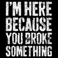 IM Here Because You Broke Something Mechanic 16 in Basic Backpack