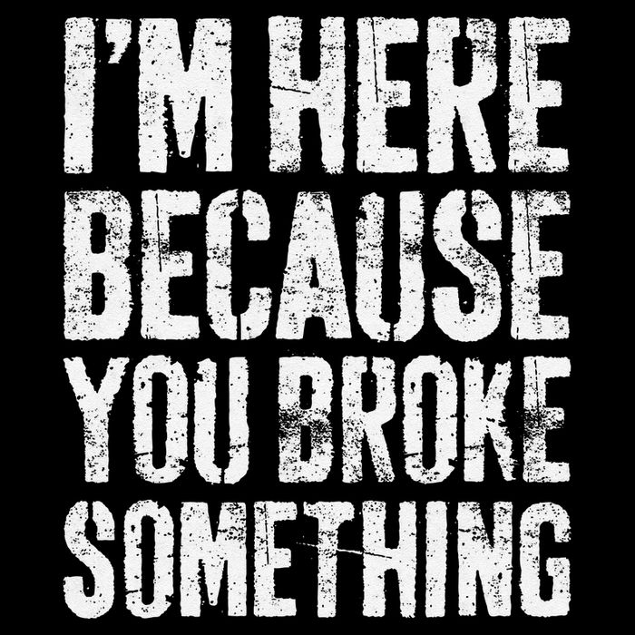 IM Here Because You Broke Something Mechanic 16 in Basic Backpack