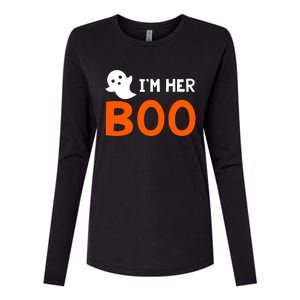 Im Her Boo Im His Witch Meaningful Gift Halloween Costume Couples Gift Womens Cotton Relaxed Long Sleeve T-Shirt