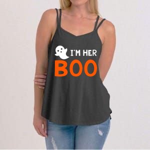 Im Her Boo Im His Witch Meaningful Gift Halloween Costume Couples Gift Women's Strappy Tank