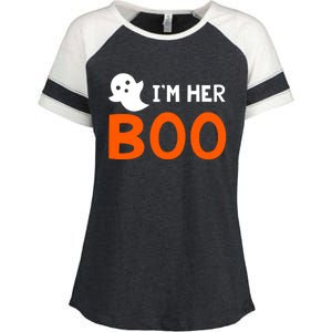 Im Her Boo Im His Witch Meaningful Gift Halloween Costume Couples Gift Enza Ladies Jersey Colorblock Tee