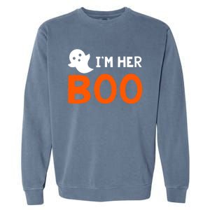 Im Her Boo Im His Witch Meaningful Gift Halloween Costume Couples Gift Garment-Dyed Sweatshirt