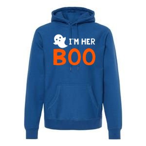 Im Her Boo Im His Witch Meaningful Gift Halloween Costume Couples Gift Premium Hoodie