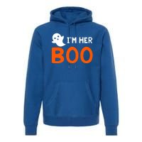 Im Her Boo Im His Witch Meaningful Gift Halloween Costume Couples Gift Premium Hoodie