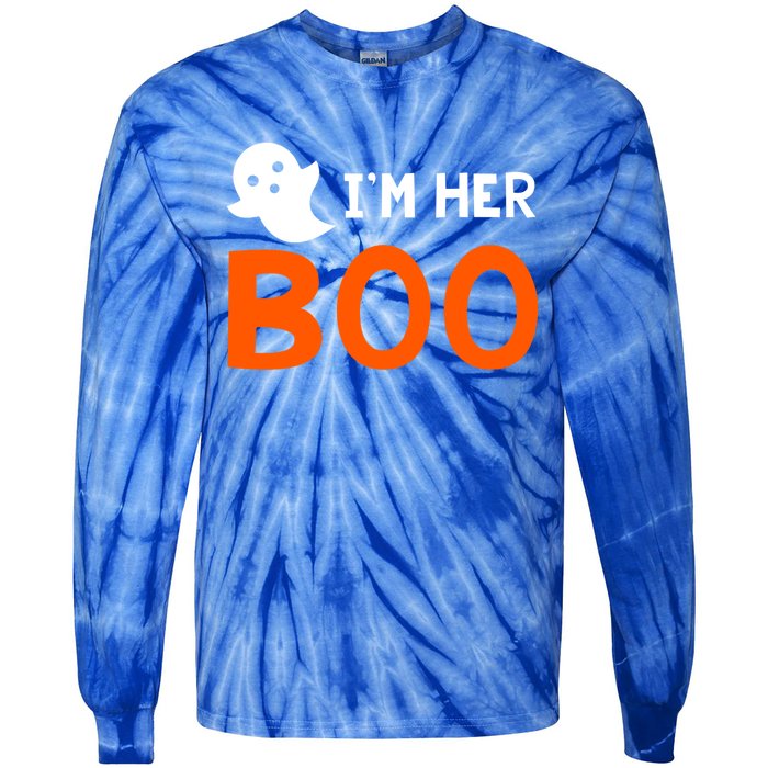 Im Her Boo Im His Witch Meaningful Gift Halloween Costume Couples Gift Tie-Dye Long Sleeve Shirt