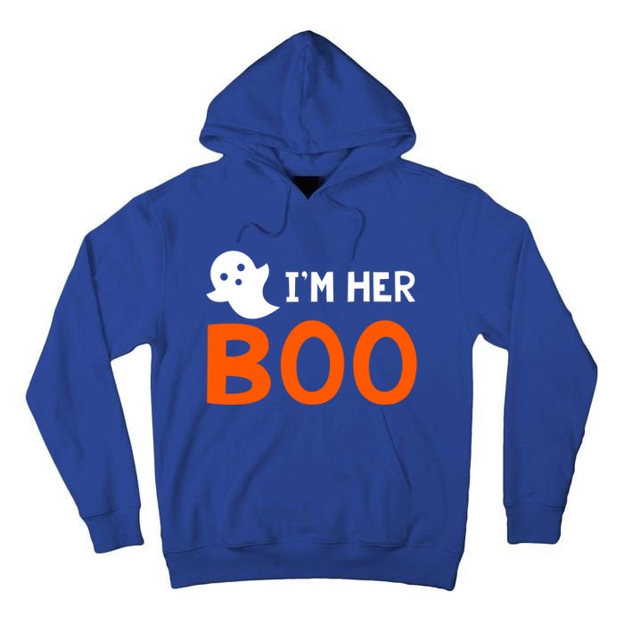 Im Her Boo Im His Witch Meaningful Gift Halloween Costume Couples Gift Tall Hoodie