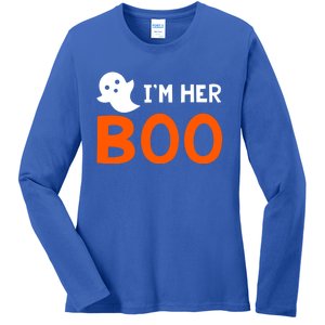 Im Her Boo Im His Witch Meaningful Gift Halloween Costume Couples Gift Ladies Long Sleeve Shirt