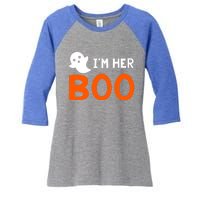 Im Her Boo Im His Witch Meaningful Gift Halloween Costume Couples Gift Women's Tri-Blend 3/4-Sleeve Raglan Shirt