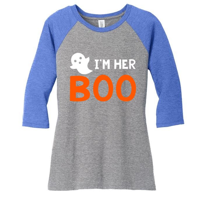 Im Her Boo Im His Witch Meaningful Gift Halloween Costume Couples Gift Women's Tri-Blend 3/4-Sleeve Raglan Shirt