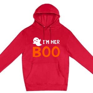 Im Her Boo Im His Witch Meaningful Gift Halloween Costume Couples Gift Premium Pullover Hoodie