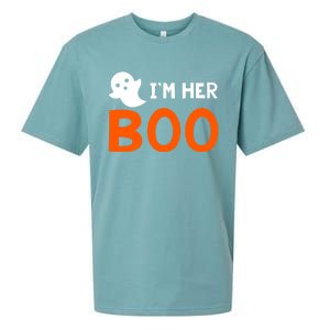 Im Her Boo Im His Witch Meaningful Gift Halloween Costume Couples Gift Sueded Cloud Jersey T-Shirt