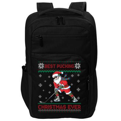 Ice Hocky Best Pucking Christmas Ever Impact Tech Backpack