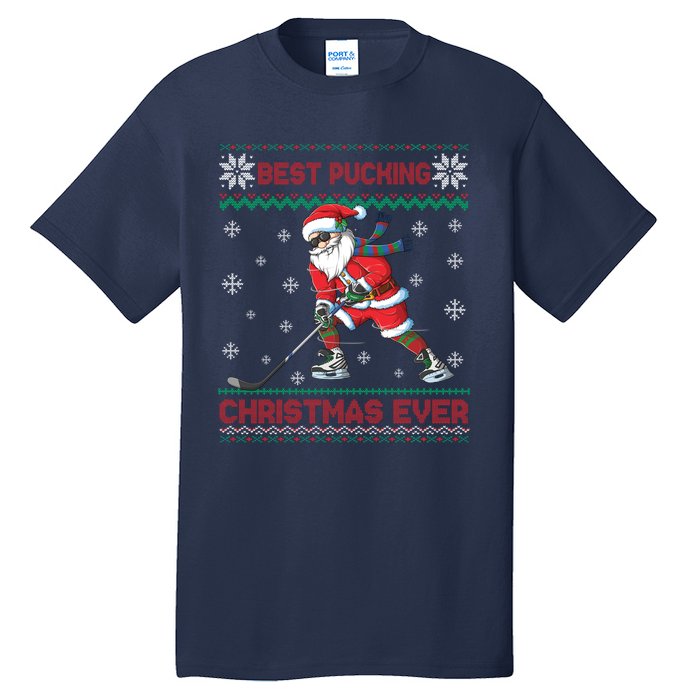 Ice Hocky Best Pucking Christmas Ever Tall T-Shirt