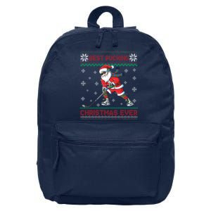 Ice Hocky Best Pucking Christmas Ever 16 in Basic Backpack