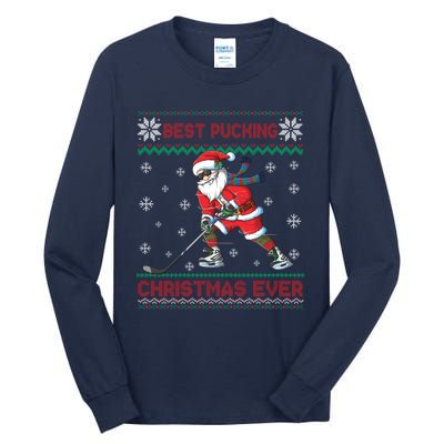 Ice Hocky Best Pucking Christmas Ever Tall Long Sleeve T-Shirt