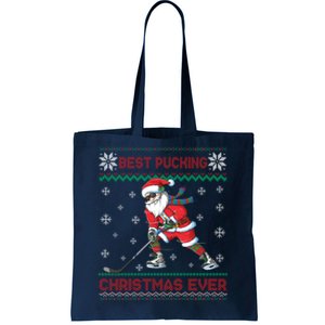 Ice Hocky Best Pucking Christmas Ever Tote Bag