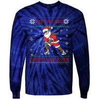 Ice Hocky Best Pucking Christmas Ever Tie-Dye Long Sleeve Shirt