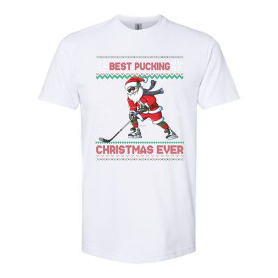 Ice Hocky Best Pucking Christmas Ever Softstyle CVC T-Shirt