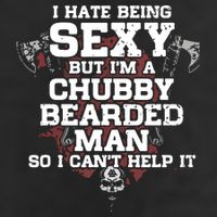 I Hate Being Sexy But I'm A Chubby Bearded Man Funny Gifts Golf Towel