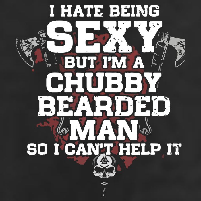 I Hate Being Sexy But I'm A Chubby Bearded Man Funny Gifts Golf Towel