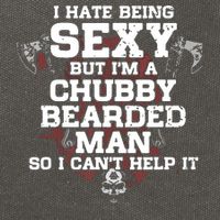 I Hate Being Sexy But I'm A Chubby Bearded Man Funny Gifts Cotton Canvas Backpack
